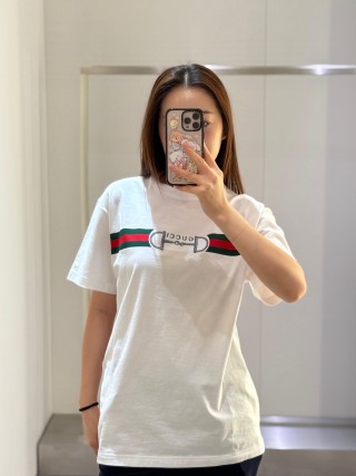 Gucci Horsebit Web Stripe White T-Shirt view 7