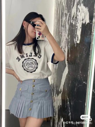 Givenchy White Crest Logo T-Shirt with Navy Trim view 2