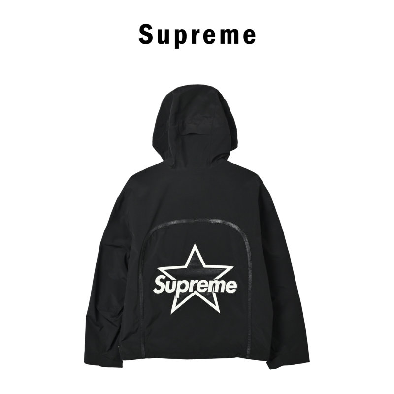 Supreme Black Multi-Patch Windbreaker Jacket view