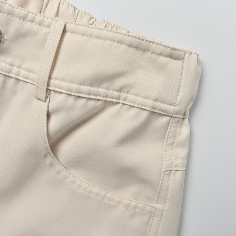 Cream Wide-Leg Satin Trousers view