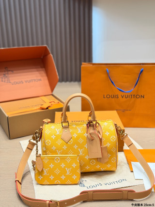 Louis Vuitton Speedy P44 Monogram Denim Blue Handbag view 2