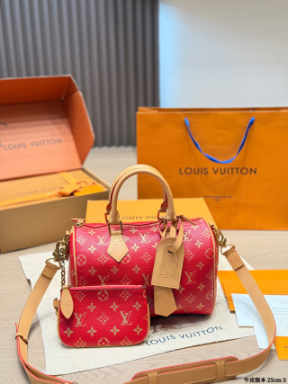 Louis Vuitton Speedy P44 Monogram Denim Blue Handbag view 3