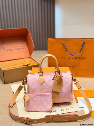 Louis Vuitton Speedy P44 Monogram Denim Blue Handbag view 4