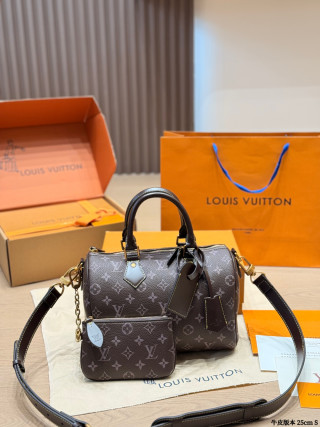 Louis Vuitton Speedy P44 Monogram Denim Blue Handbag view 5
