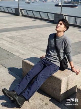 Navy Blue Cargo Pants - Relaxed Fit view 1