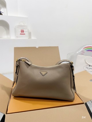 Prada Brown Leather Shoulder Bag view 2