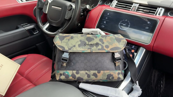 Coach Leopard Print Shoulder Bag Black video