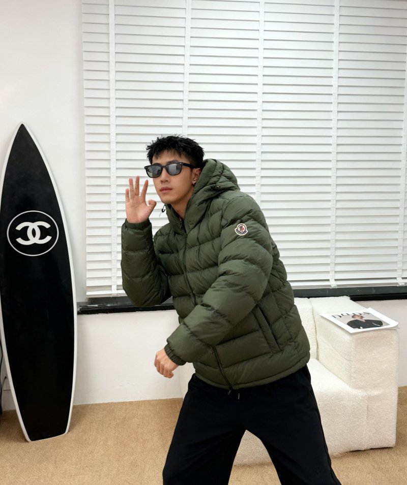 Moncler Olive Green Puffer Down Jacket