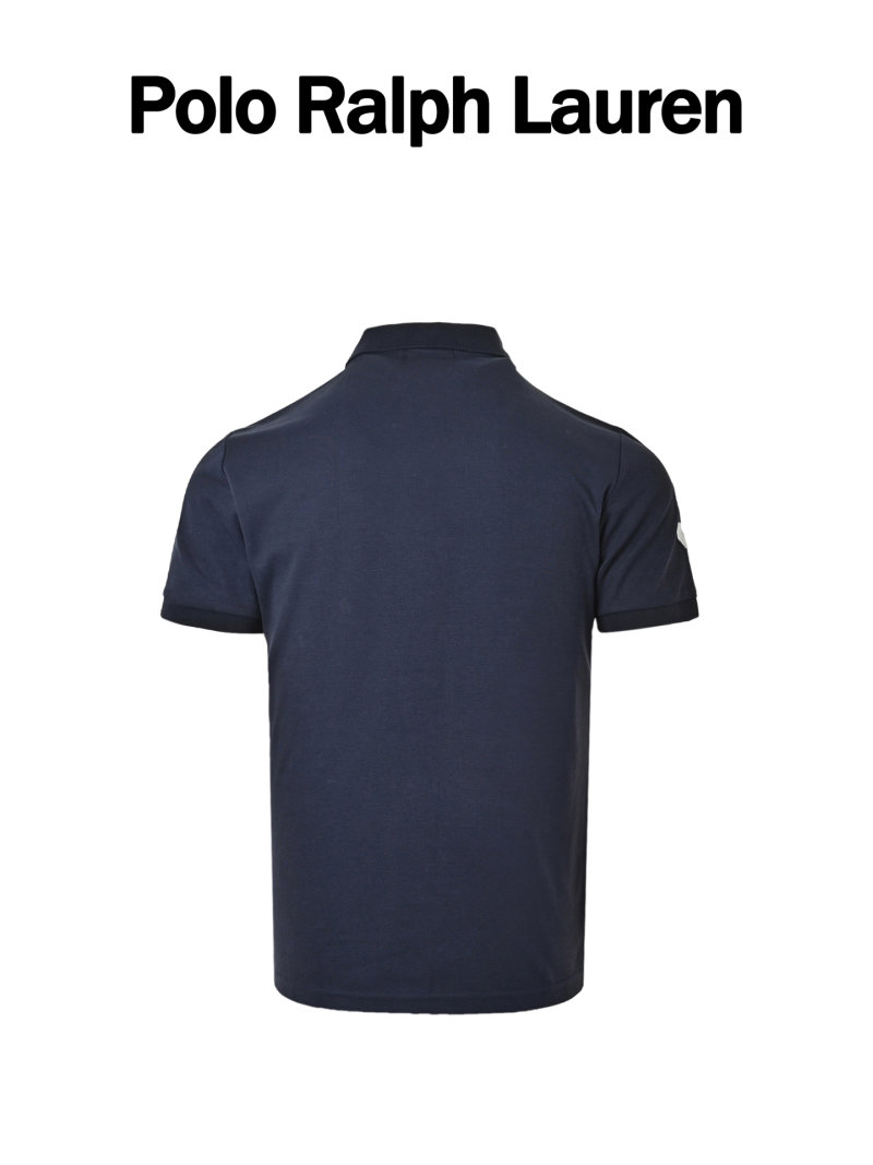 Polo Ralph Lauren Navy Polo Shirt with White Pony Logo view