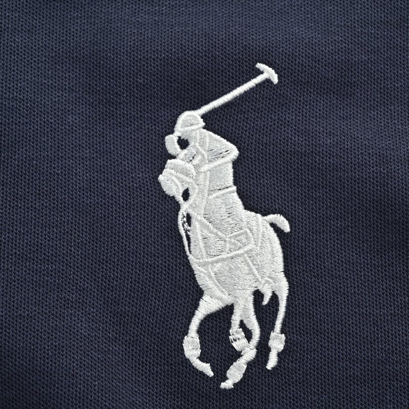 Polo Ralph Lauren Navy Polo Shirt with White Pony Logo view