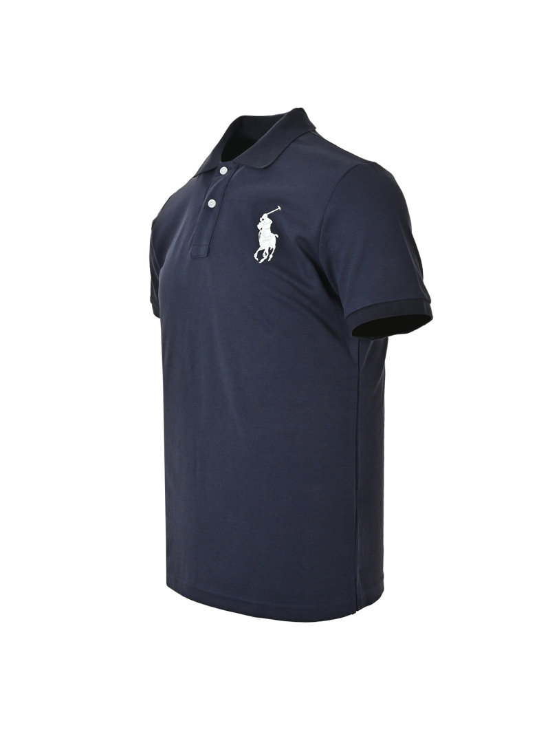 Polo Ralph Lauren Navy Polo Shirt with White Pony Logo view