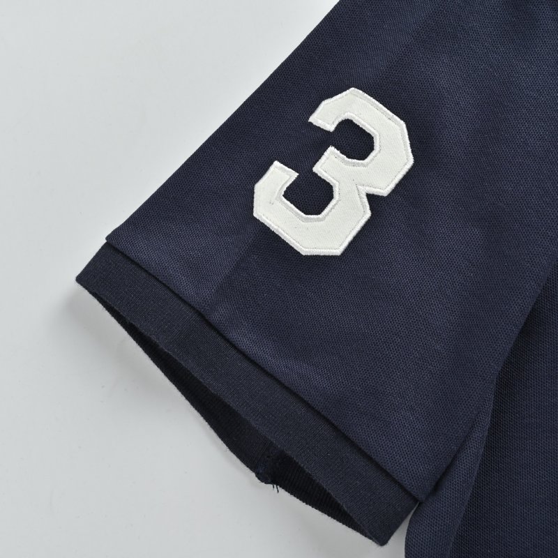 Polo Ralph Lauren Navy Polo Shirt with White Pony Logo view