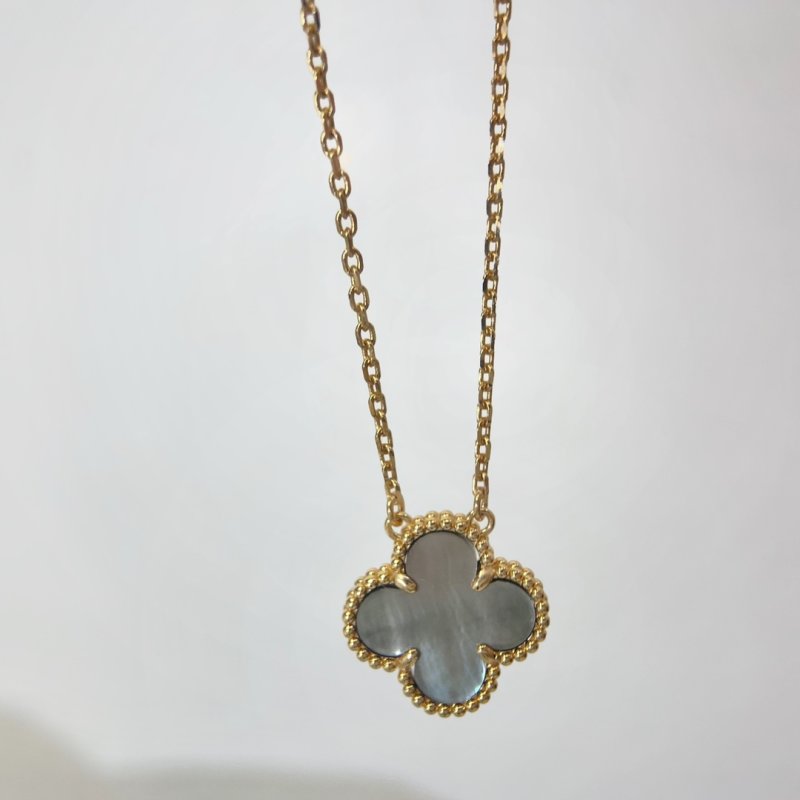 Van Cleef & Arpels Four-Leaf Clover Mother-of-Pearl Rose Gold Necklace view
