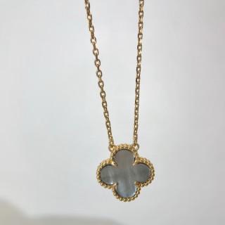 Van Cleef & Arpels Four-Leaf Clover Mother-of-Pearl Rose Gold Necklace view 2