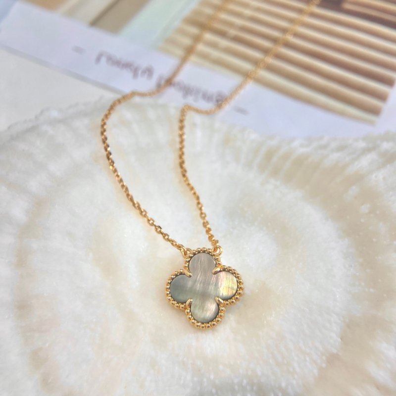 Van Cleef & Arpels Four-Leaf Clover Mother-of-Pearl Rose Gold Necklace view