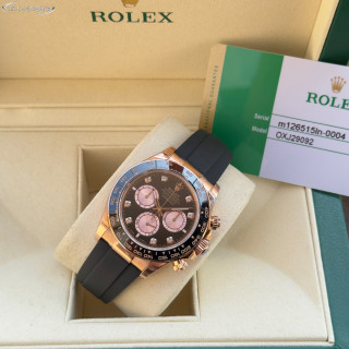 Rolex Daytona Rose Gold Black Dial Chronograph Watch view 3