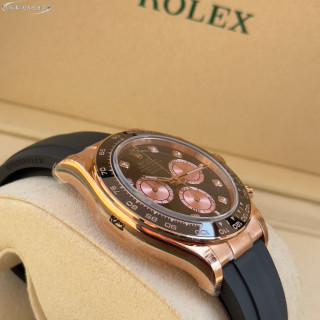 Rolex Daytona Rose Gold Black Dial Chronograph Watch view 5