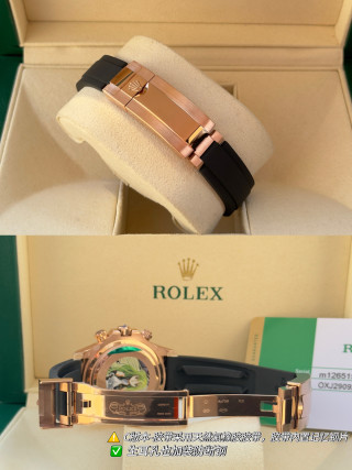 Rolex Daytona Rose Gold Black Dial Chronograph Watch view 9