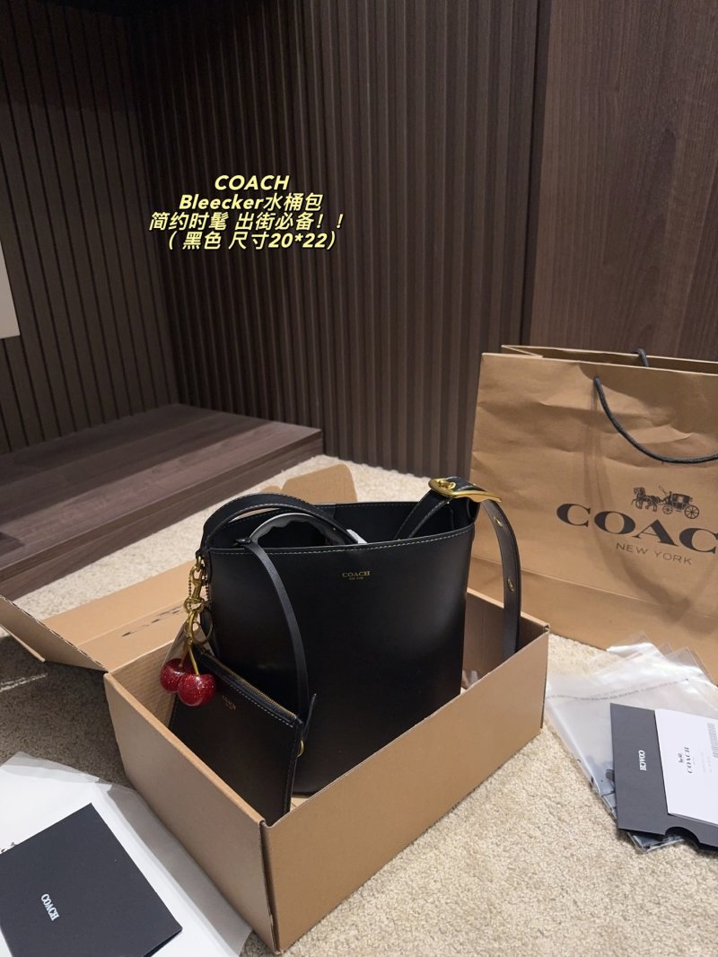 Coach Bleecker Black Bucket Bag