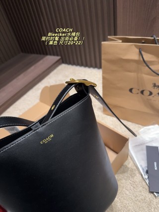 Coach Bleecker Black Bucket Bag view 2