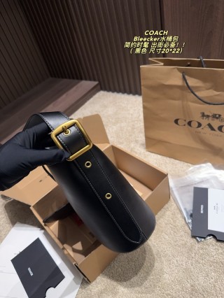 Coach Bleecker Black Bucket Bag view 3
