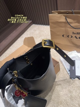 Coach Bleecker Black Bucket Bag view 9