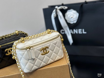 Chanel Box Bag Black Quilted Dual Gold Hardware view 3