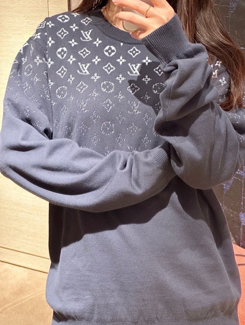 Louis Vuitton Monogram Knit Sweater Grey