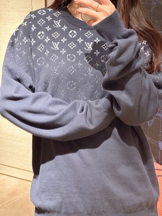 Louis Vuitton Monogram Knit Sweater Grey view 1