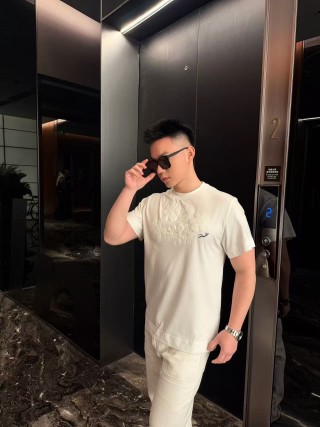 Fendi White Cloud Print Crew Neck T-Shirt view 4