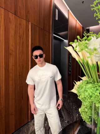 Fendi White Cloud Print Crew Neck T-Shirt view 5