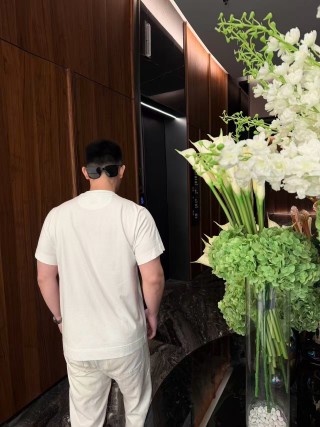Fendi White Cloud Print Crew Neck T-Shirt view 6