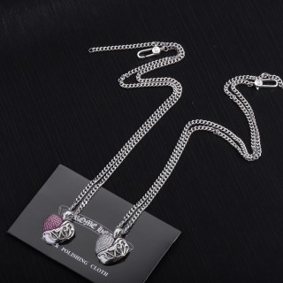 Chrome Hearts Heart Pendant Silver Chain Necklace view 9