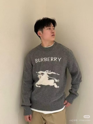 Burberry Grey Graphic Horse Crewneck Sweater view 2