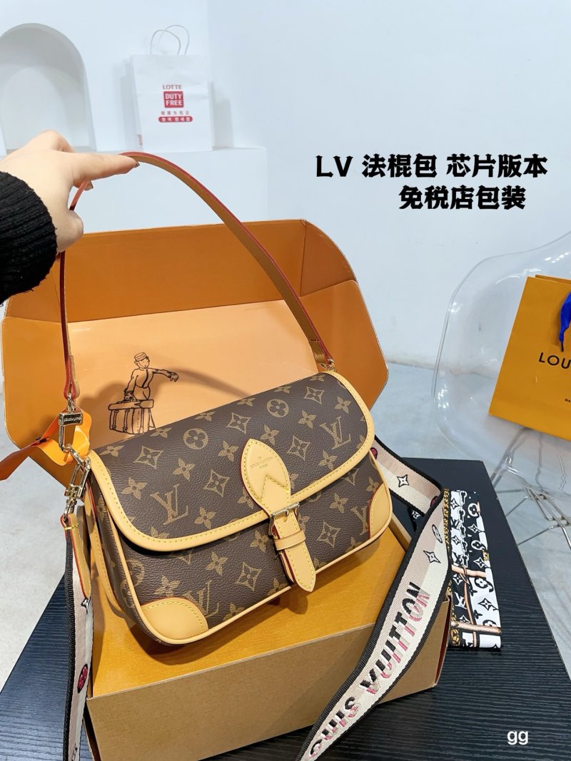 Louis Vuitton Monogram Baguette Shoulder Bag Tan