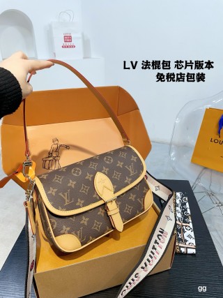 Louis Vuitton Monogram Baguette Shoulder Bag Tan view 1