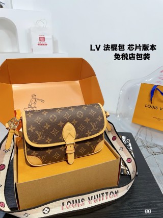 Louis Vuitton Monogram Baguette Shoulder Bag Tan view 3