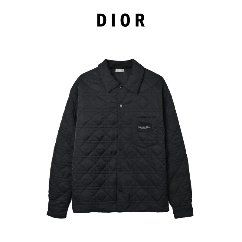 Dior Black Quilted Bomber Jacket view
