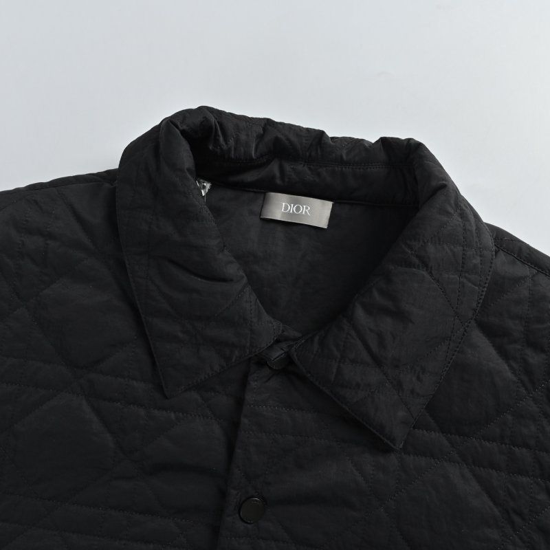 Dior Black Quilted Bomber Jacket view