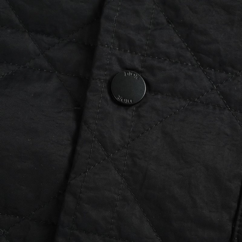 Dior Black Quilted Bomber Jacket view