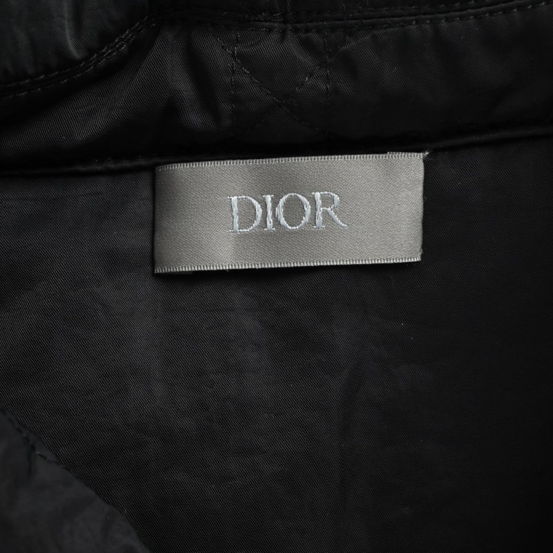 Dior Black Quilted Bomber Jacket view