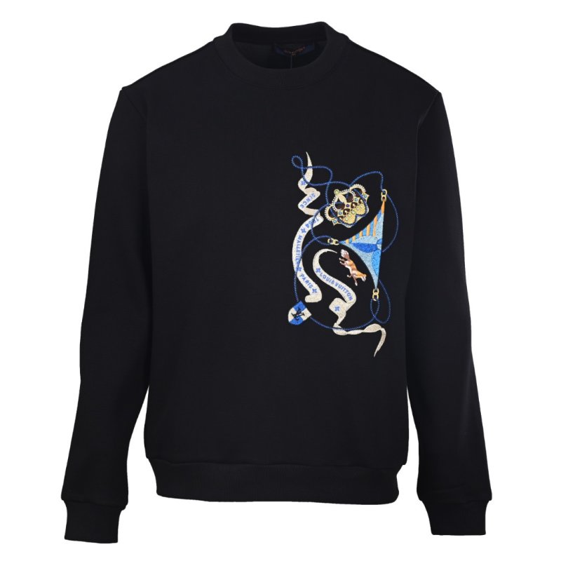 Black Dragon Embroidered Crewneck Sweatshirt view