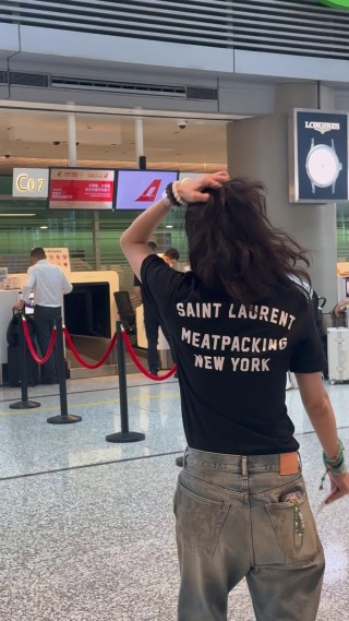 Saint Laurent Meatpacking New York Black T-Shirt view 2