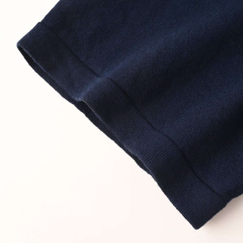 Navy Blue Crewneck T-Shirt with Contrast Pocket view