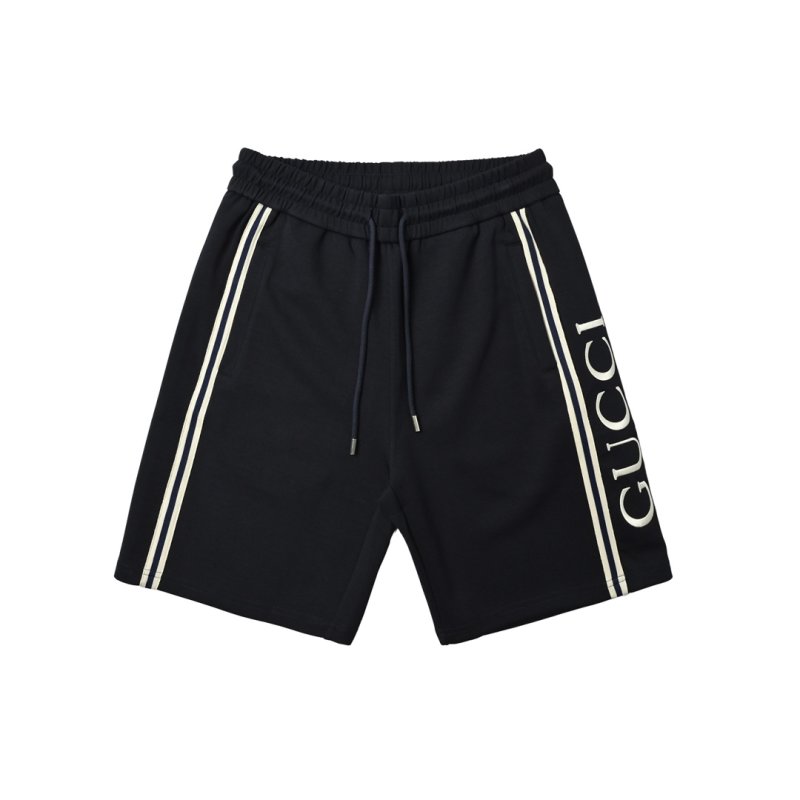 Adidas Black Striped Shorts with White Side Tape view