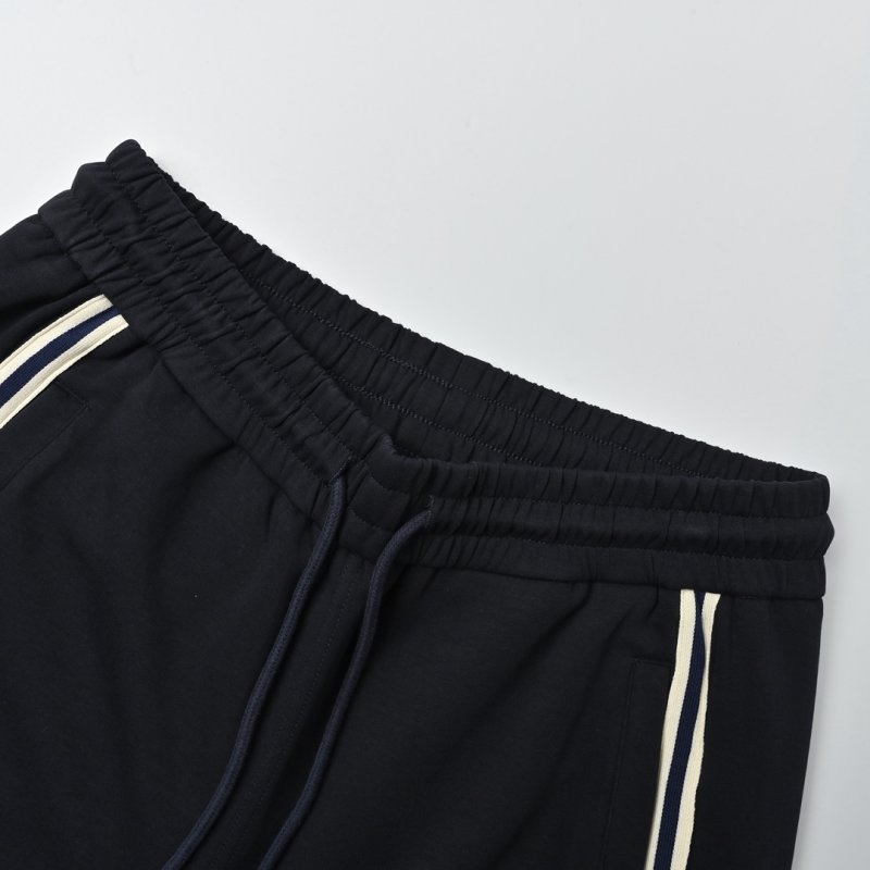 Adidas Black Striped Shorts with White Side Tape view