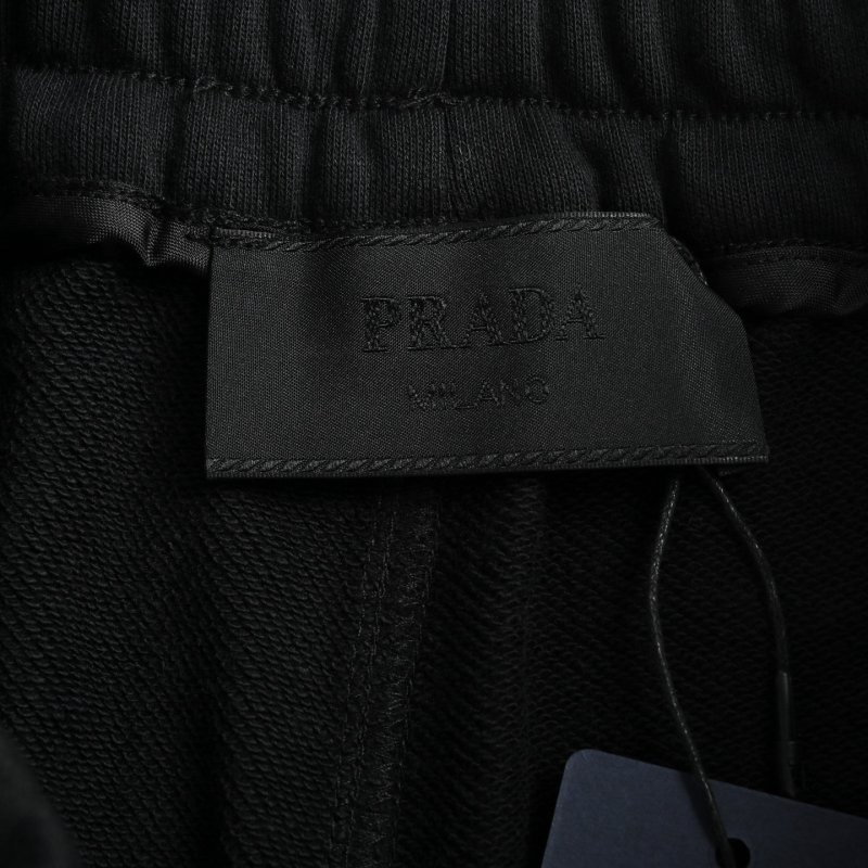 Prada Black Triangle Logo Jogger Pants view