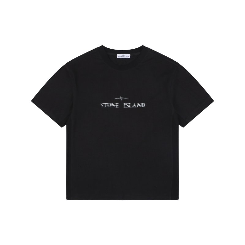 Stone Island Black Logo T-Shirt view