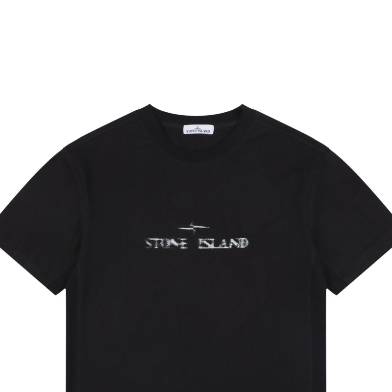 Stone Island Black Logo T-Shirt view
