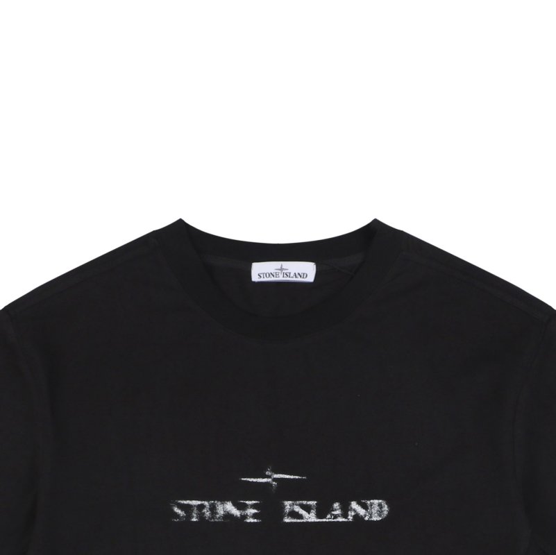 Stone Island Black Logo T-Shirt view
